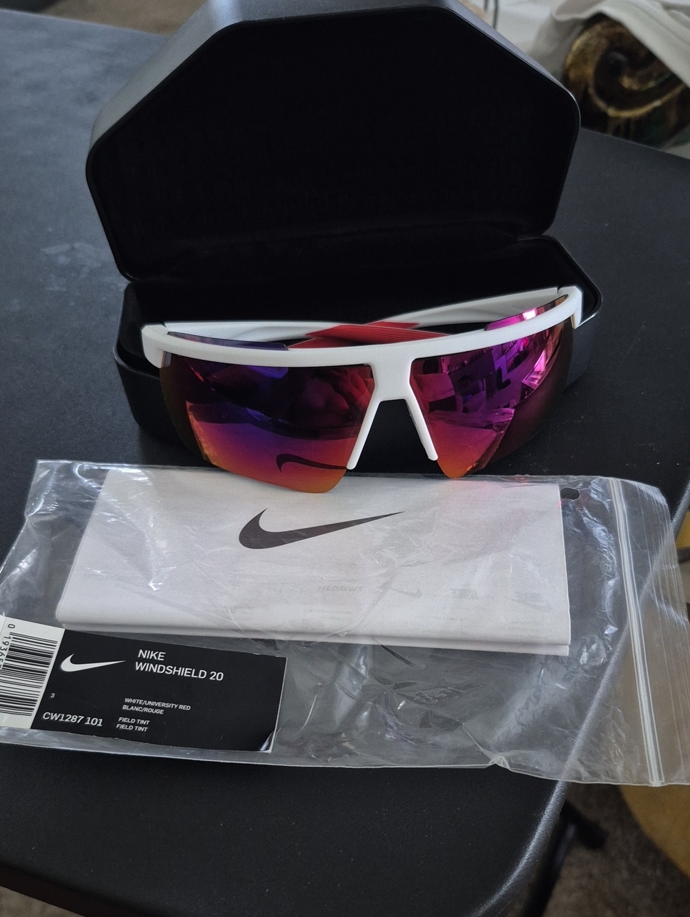 Nike Windshield 2.0 White Frame Sunglasses With Original Case And Booklet